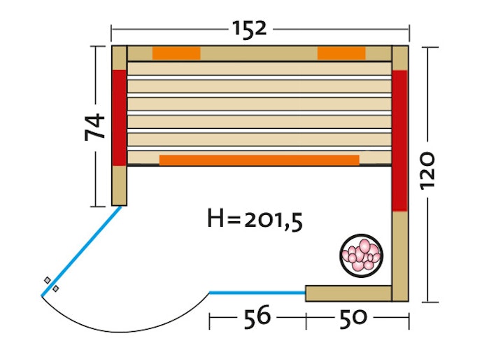 Infraworld Infrarotkabine TrioSol Prima 2 inkl. 5-teiligem gratis Zubehörset