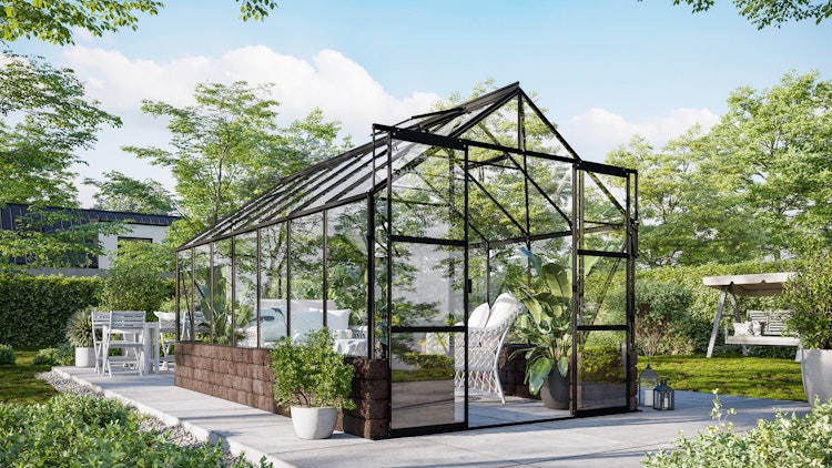 Vitavia Gewächshaus Cassandra 11500 inkl. Sockelmauer - 11,5 m²