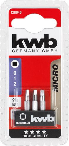 kwb 3 Bits 28mm Robertson Micro SB 128640