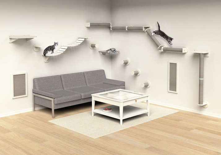 TRIXIE Liegeplatte mit Kissen zur Wandmontage Katzenliegeplatz