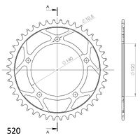 Supersprox Stahl-Kettenrad 520 44Z (Schwarz)