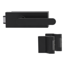 Vorschaubild Griffwerk Glastürbeschlag PURISTO S mit Griff AVUS unverschließbar Flüster 3-tlg. Bänder VAYA 291 AVUS Graphitschwarz