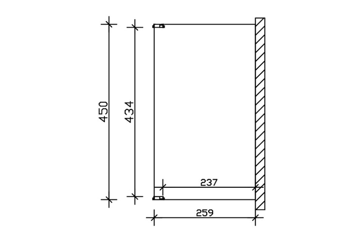 Skan Holz Terrassenüberdachung Novara Breite 450 cm