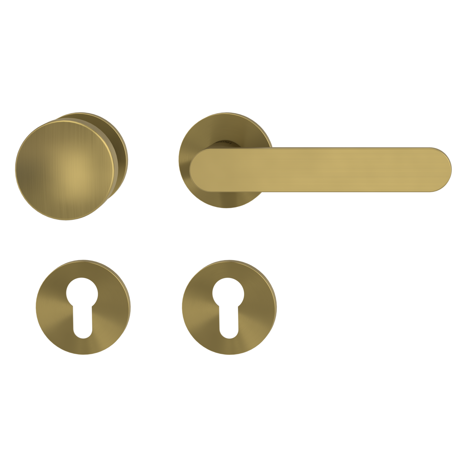 Griffwerk Wechselgarnitur VAYA 291 AVUS fast2fix Fast2Fix Rosetten rund Knopf R2 Gold matt R