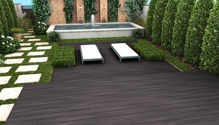 NewTechWood Gigante Vintage WPC-Terrassendiele Hohlkammer Silver Gray  23 x 210 mm