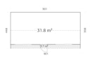 Vorschaubild Palmako Gartenhaus Rebekka 31,8 m² - 160 mm
