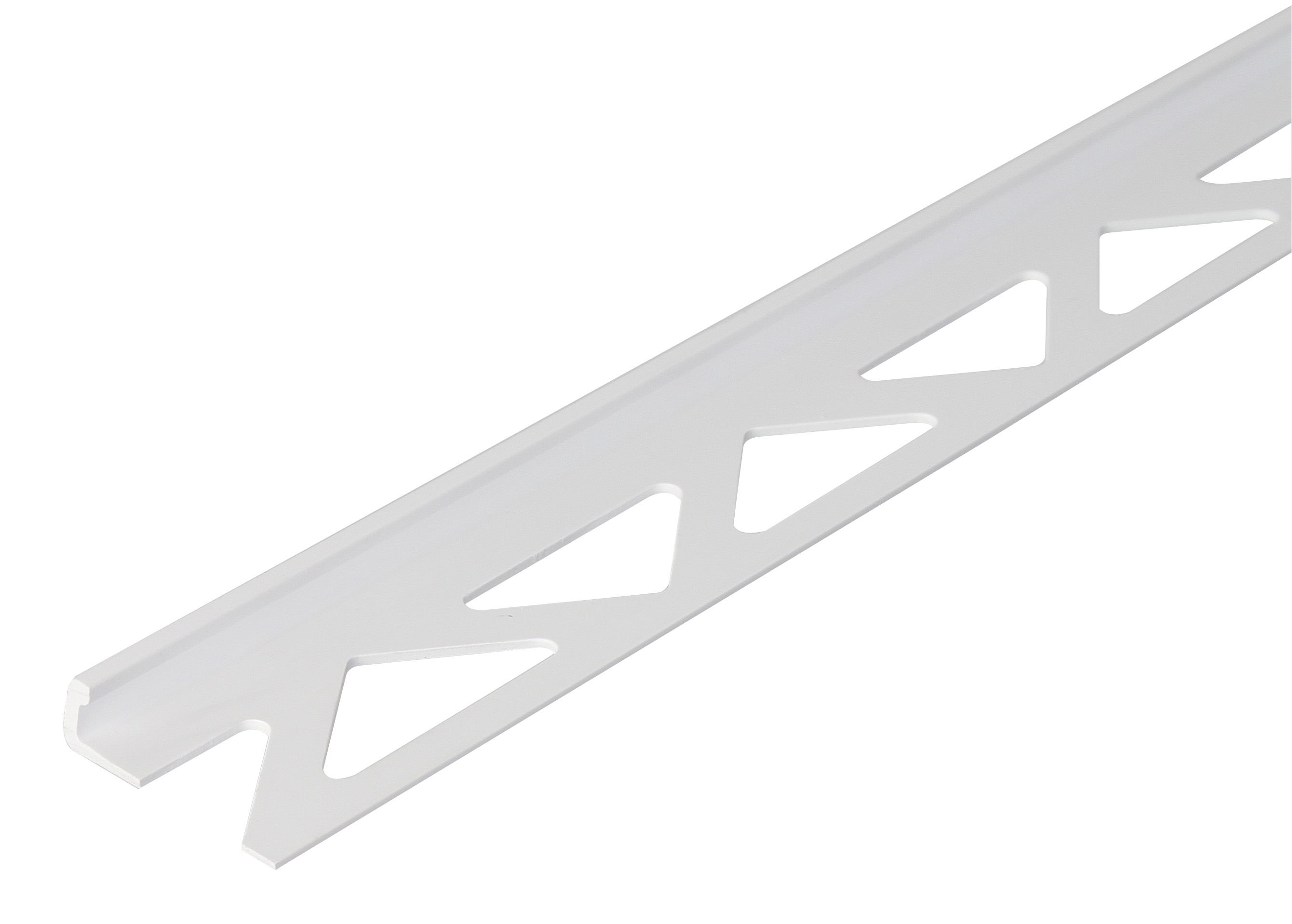 Alberts® Fliesen-Abschlussprofil, Kunststoff, weiß, Breite 23,5mm, Länge 2,5m-8 mm