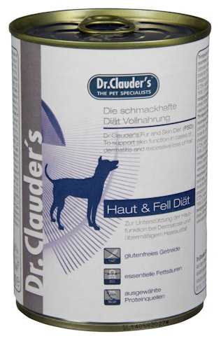 Dr. Clauder's FSD Haut & Fell 400g Dosen Diätnahrung Hundenassfutter