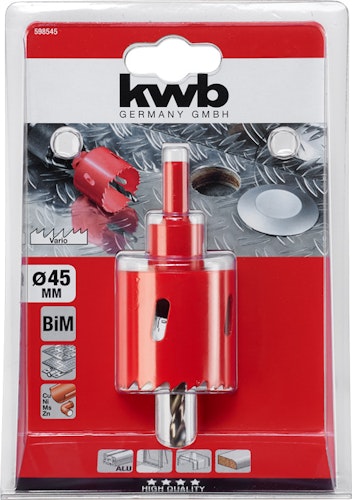 kwb Bi-Met.Lochsäge m.Sch+Bo 45 mm 598545