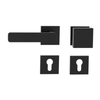 Griffwerk Wechselgarnitur VAYA 265 MINIMAL MODERN fast2fix Fast2Fix  Rosetten eckig Knopf SQUARE Graphitschwarz L