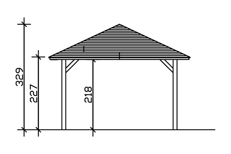 Skan Holz Carport Taunus 439 x 786 cm