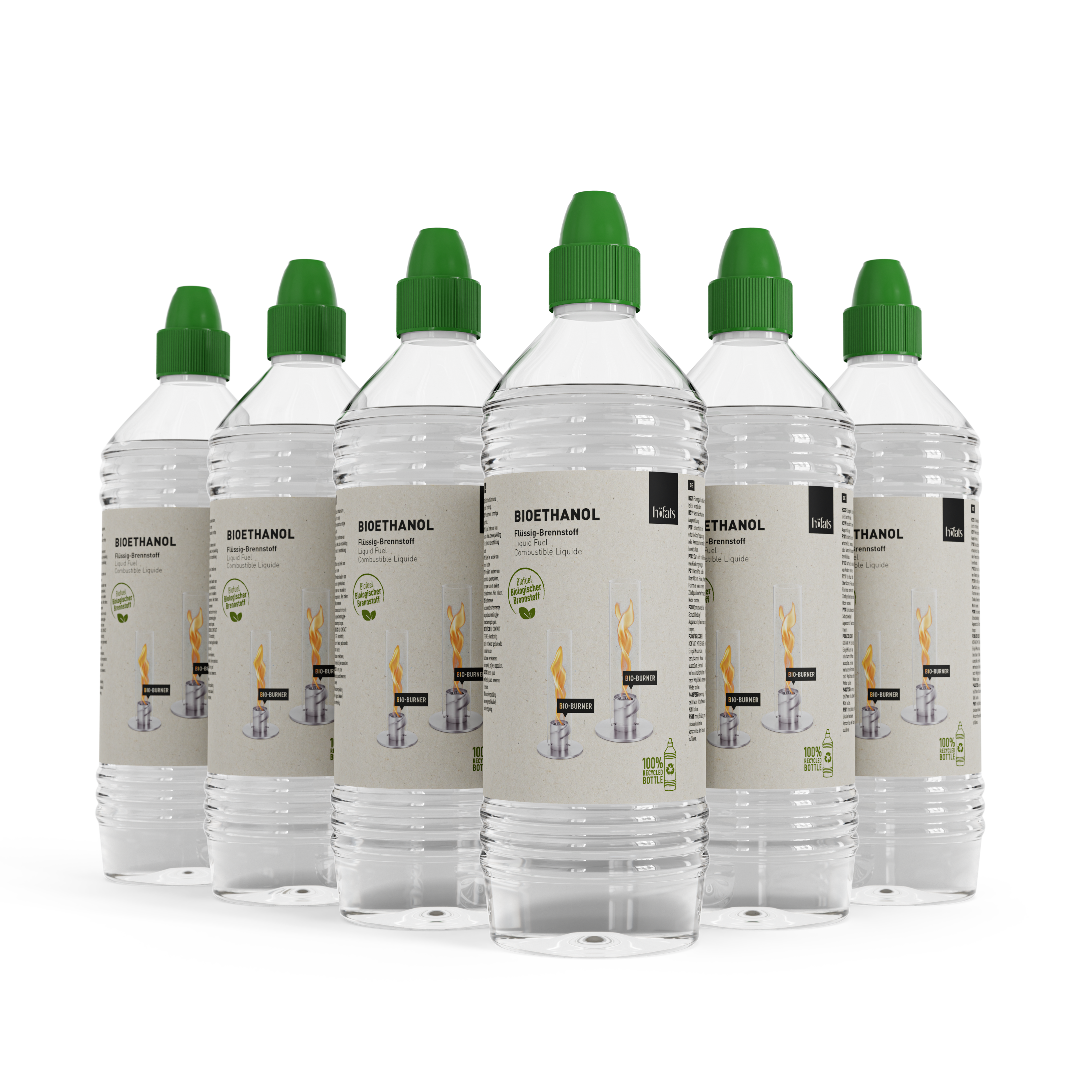 höfats SPIN Bioethanol Flüssig-Brennstoff 1l Flasche (6er Pack)