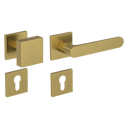 Vorschaubild Griffwerk Wechselgarnitur VAYA 291 AVUS fast2fix Fast2Fix  Rosetten eckig Knopf SQUARE Gold matt R