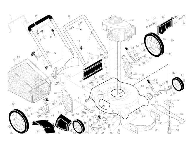Husqvarna Rasenmäher gelegentliche Nutzung 6021 P, 96133001107, 2012-01