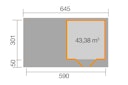 Vorschaubild Weka 28 mm Designhaus 126 B inkl. 300 cm Anbau