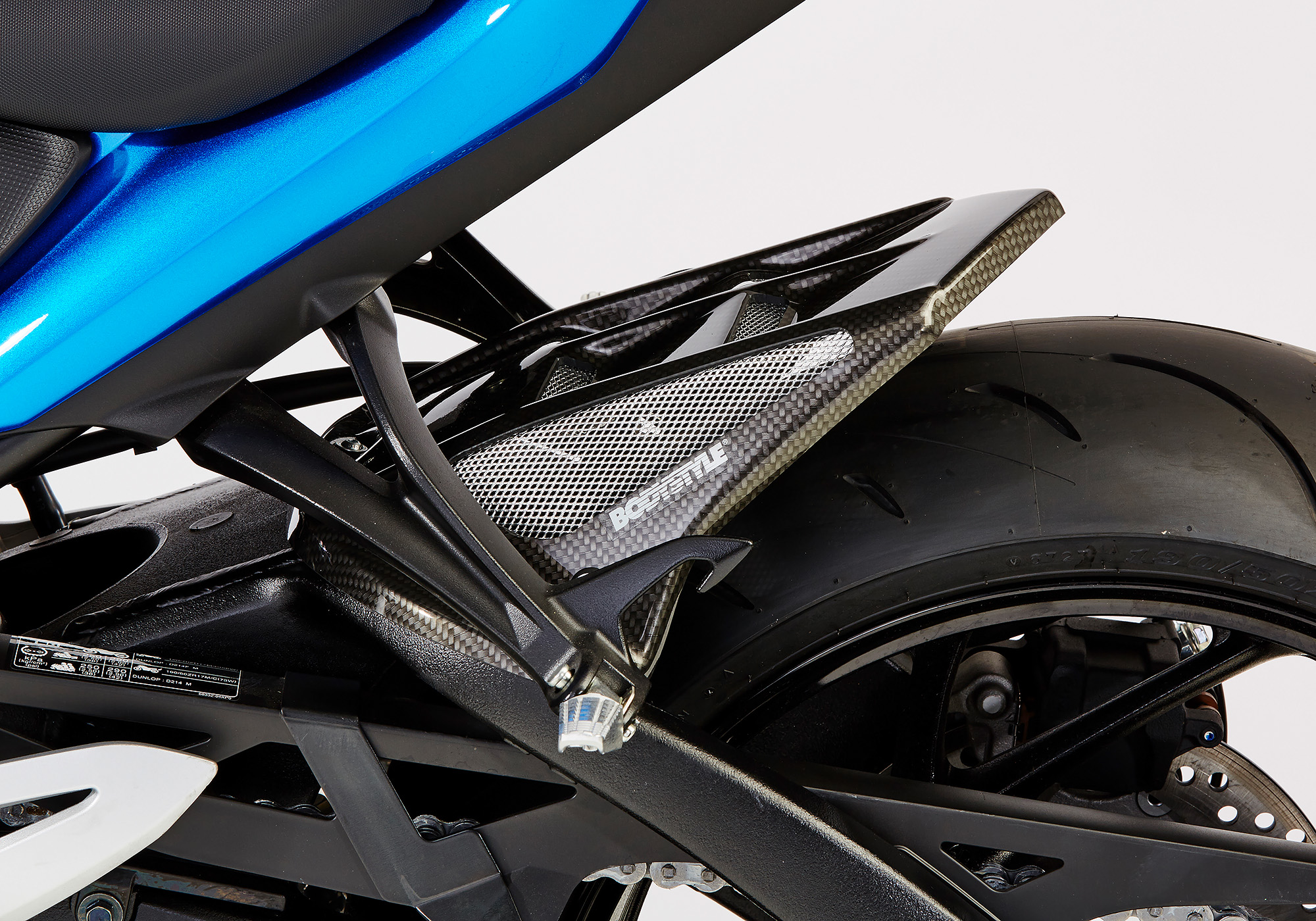 BODYSTYLE Raceline Hinterradabdeckung ABS Kunststoff Carbon Look für SUZUKI GSX-S 1000, GSX-S 1000F