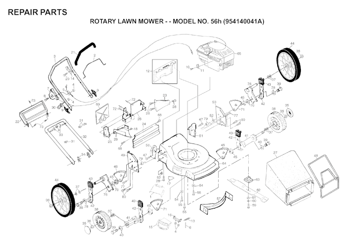 Husqvarna Rasenmäher gelegentliche Nutzung 56 H, 954140041A, 1998-02