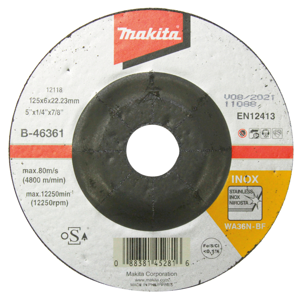 Makita Schruppscheibe 125x6mm INOX B-46361