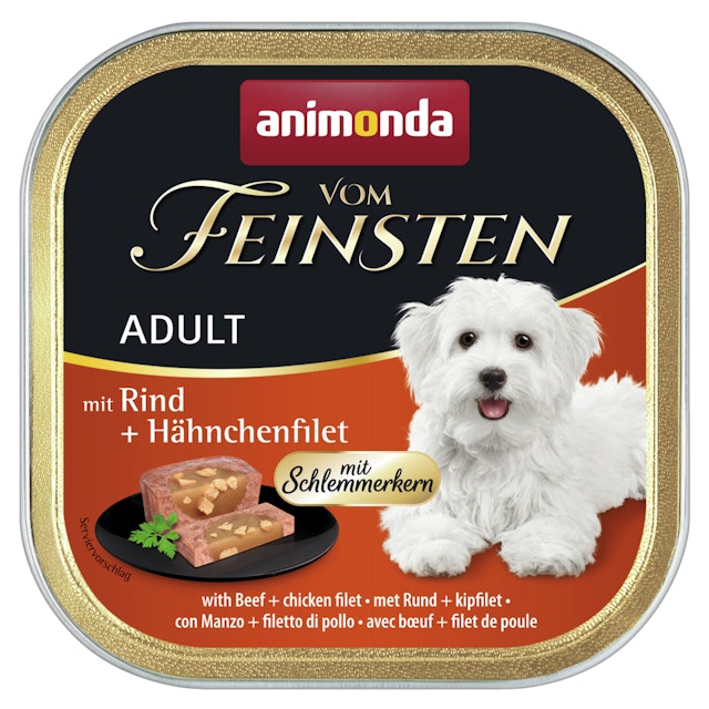 animonda Vom Feinsten Adult mit Schlemmerkern 150g Schale HundenassfutterVorschaubild