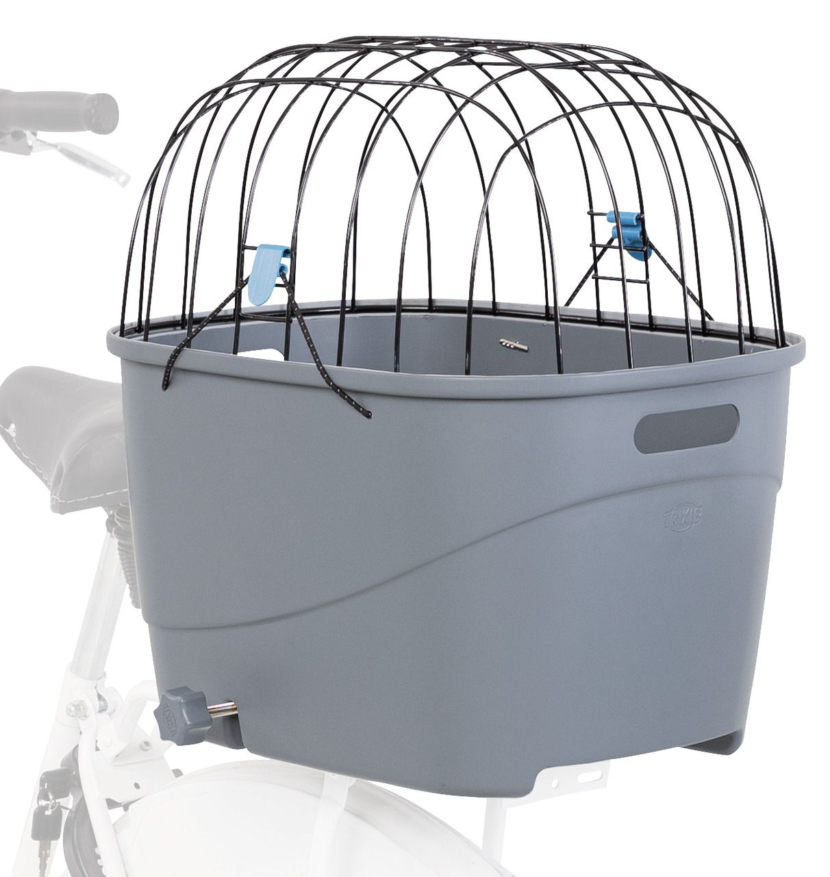 TRIXIE Fahrradkorb 36x47x46cm aus Kunststoff/Metall grau