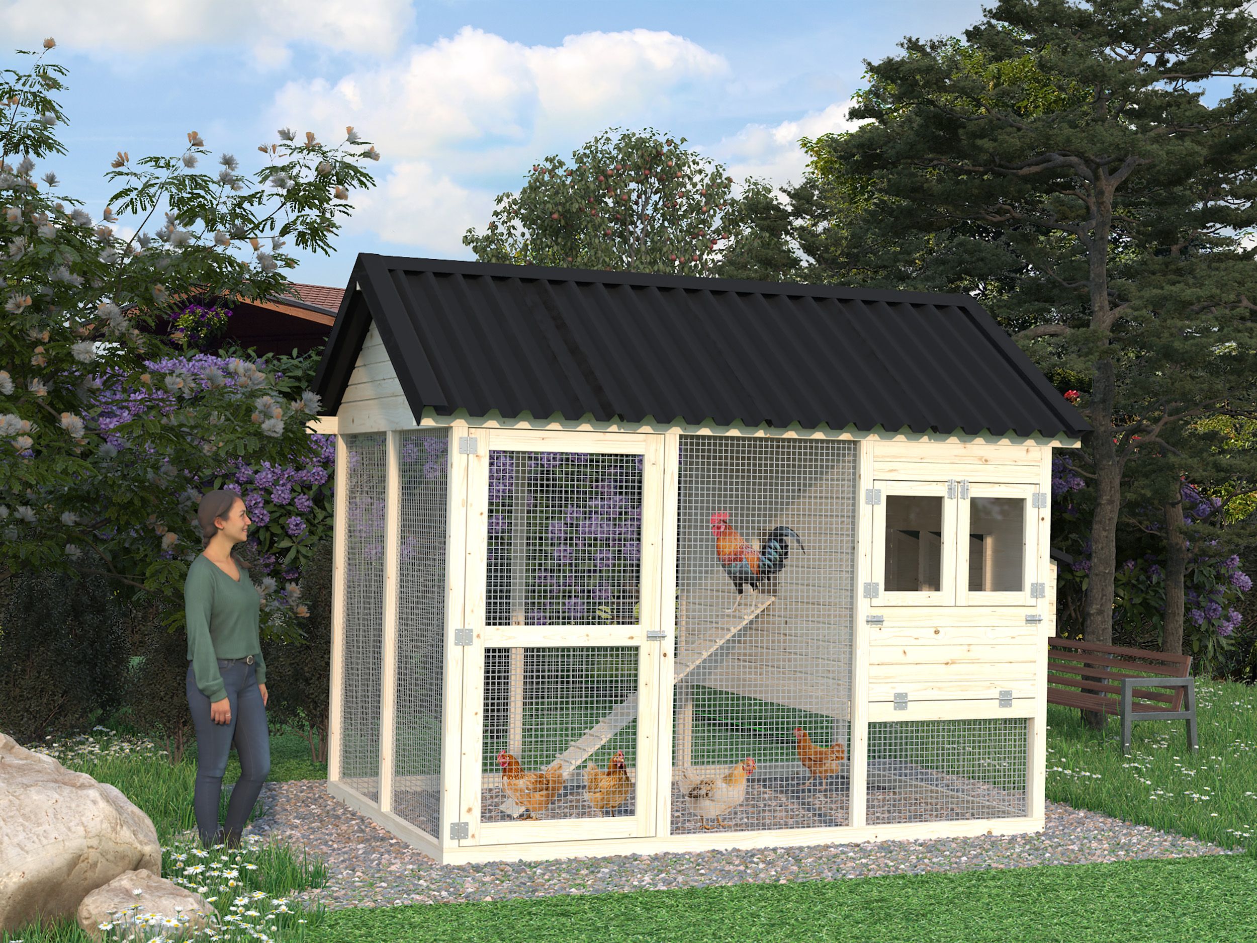 Palmako Hühnerhaus Chick 6,7 m² - 16 mm