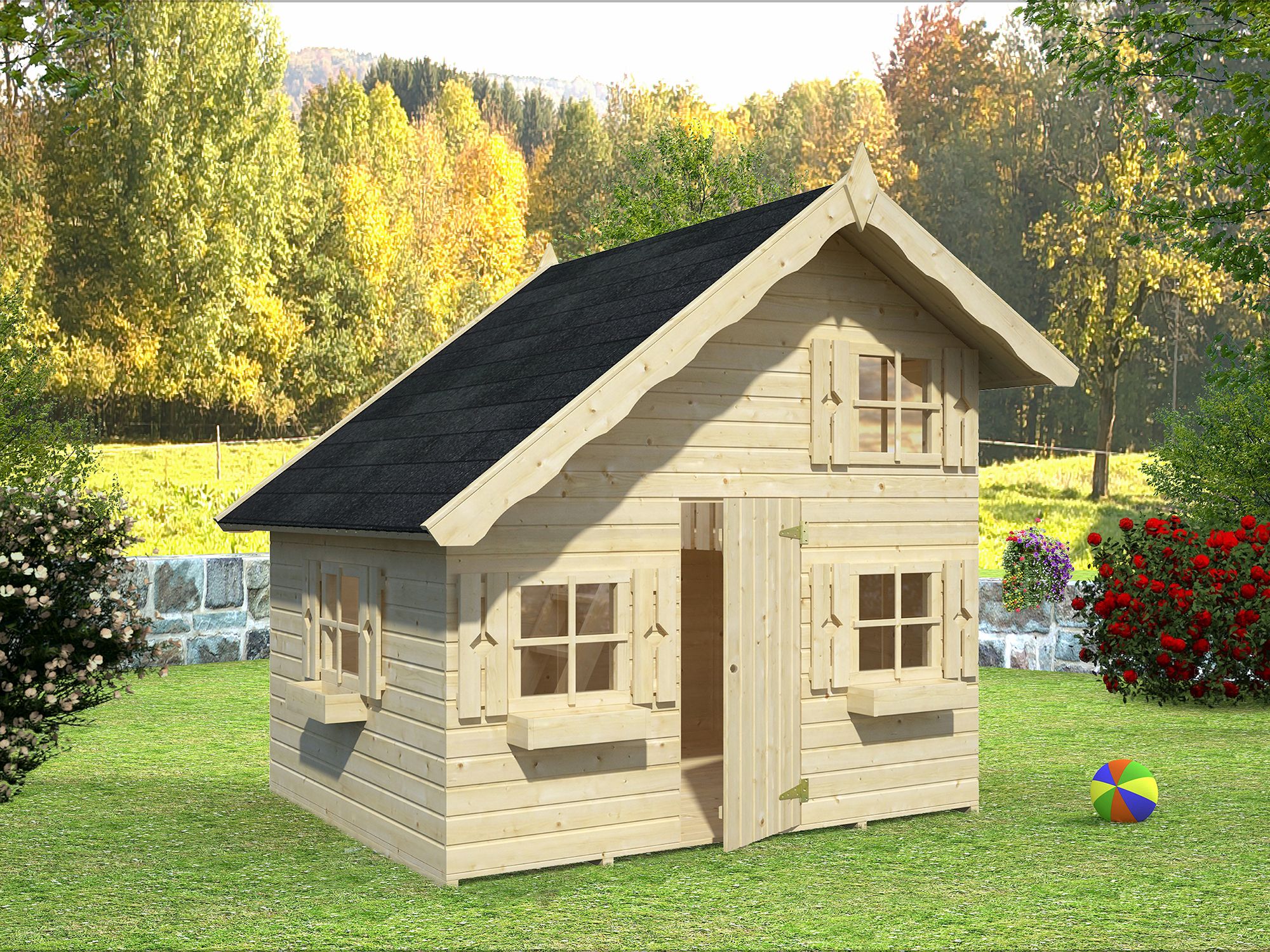 Palmako Kinderspielhaus Tom 3,8 m² - naturbelassen