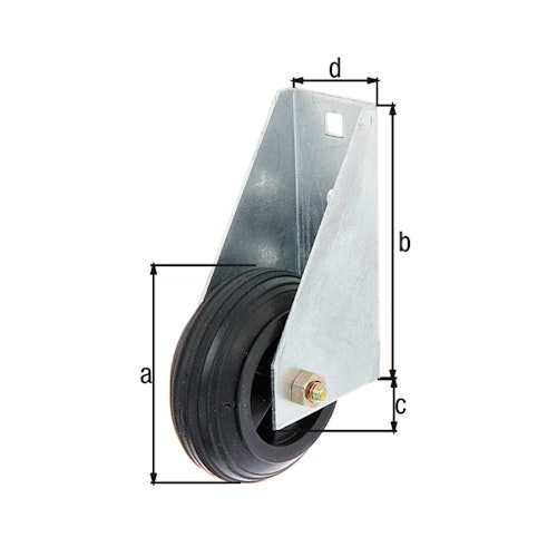 Alberts® Torlaufrolle f. schwere Tore feuerverzinkt zum Anschrauben Durchmesser 80mm 