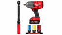 Vorschaubild Milwaukee Reifenwechsel-Set: M18 FUEL 1/2"-Akku-Schlagschrauber M18 FHIWF12-502X + SHOCKWAVE Schlagnüsse 17/19/21 mm + Drehmomentschlüssel 40–200 Nm
