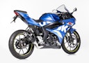 Vorschaubild HURRIC KOMPLETTANLAGE Schalldämpfer Supersport Aluminium eloxiert für SUZUKI GSX-R 125,GSX-S 125