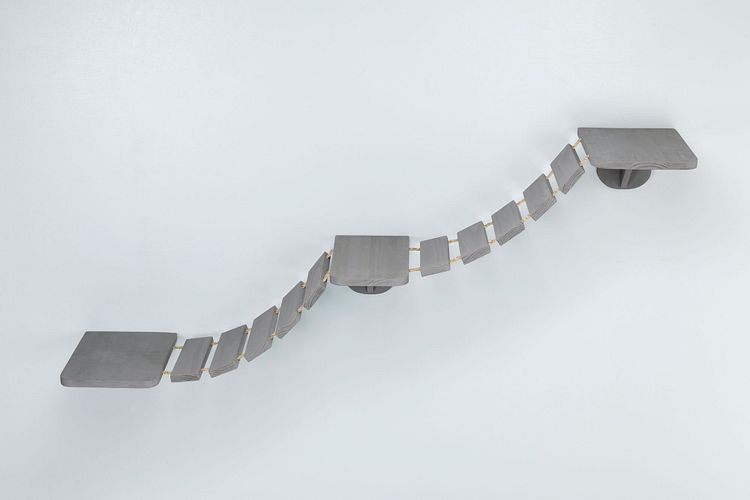 TRIXIE Kletterleiter zur Wandmontage, 150 × 30 cm, taupe