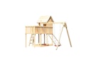 Vorschaubild Akubi Stelzenhaus Frieda mit Doppelschaukelanbau, Anbauplattform und Netzrampe