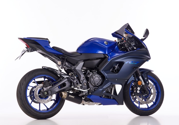 SHARK KOMPLETTANLAGE Aluminium eloxiert schwarz SRC 4 für YAMAHA YZF-R7 EURO5  