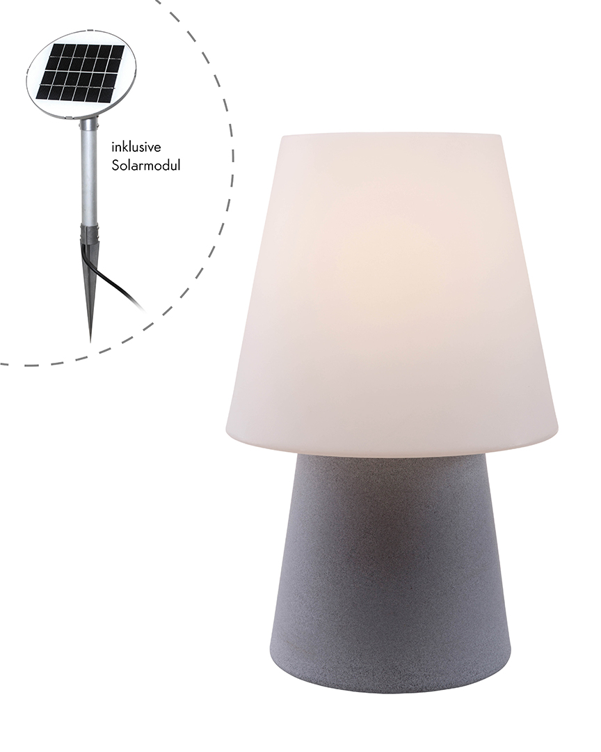 8 seasons design Solar LED-Tischleuchte No. 1, 60 cm, stone