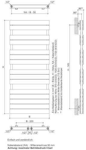 Ximax Badheizkörper P2 DUPLEX