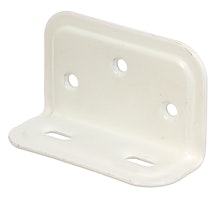 Alberts® Breitwinkel geprägtmit Langloch zinkphosphatiert weiß besch. 25x40x70 mm