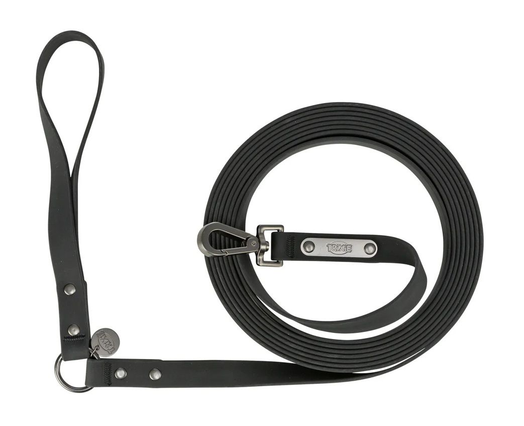 TRIXIE Schleppleine CityStyle, PVC, M–L: 10 m/20 mm, schwarz