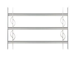 Alberts® Fenstergitter Secorino Style,ausziehbar,galv.blau verzinkt,HxB-B 450x700-1050mm 