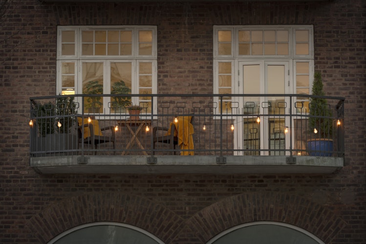 Konstsmide Ganzjahresbeleuchtung  LED Biergartenkette Dimmer 20 Dioden