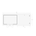 Vorschaubild Karibu Woodfeeling Gartenhaus Trittau 3/4/5 inkl. 300 cm Anbaudach - 38 mm