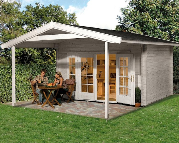 Weka 45 mm Weekendhaus 137 A mit Vordach (200 cm)