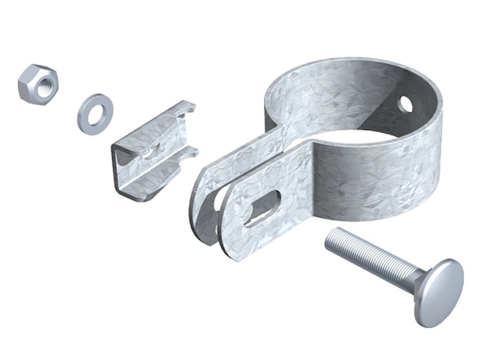 Alberts® Endschelle, feuerverzinkt, für Pfosten ⌀34 mm 563448