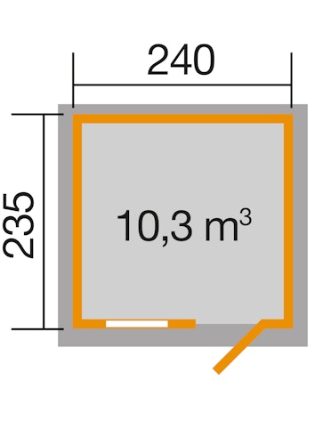 Weka Gartenhaus 123 - 28 mm