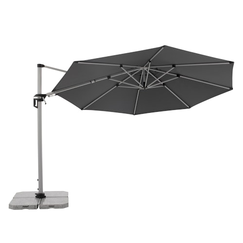 doppler Pendelschirm ACTIVE 370, Aluminium Grau / 100 % Polyester 200 g/m²