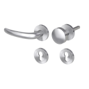 Vorschaubild GRIFFWERK Wechselgarnitur ULMER GRIFF PROF Schraubtechnik GK4 Rosetten rund Knopf R2 Edelstahl matt L