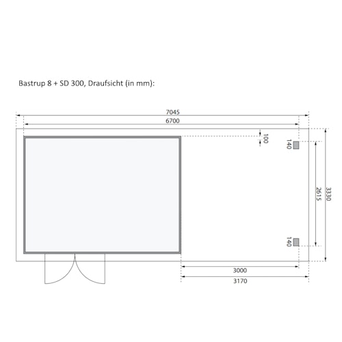 Karibu Woodfeeling Gartenhaus Bastrup 8 - 28 mm