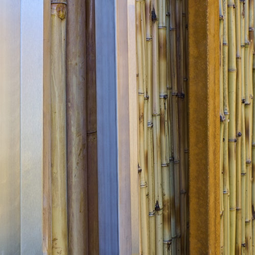 BambusBASIS Modul5 Slimline Zaunfeld mit Abschlussprofilen oben/unten