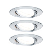 Paulmann Einbauleuchte Nova 3er LED 3x6,5W Alu rund