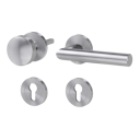 Vorschaubild GRIFFWERK Wechselgarnitur LUCIA PROF Schraubtechnik FS Rosetten rund Knopf R2 Edelstahl matt R