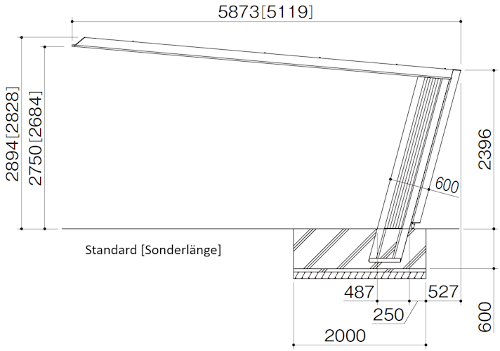 Ximax Carport My-Port 7 Typ 60 511 x 269 cm