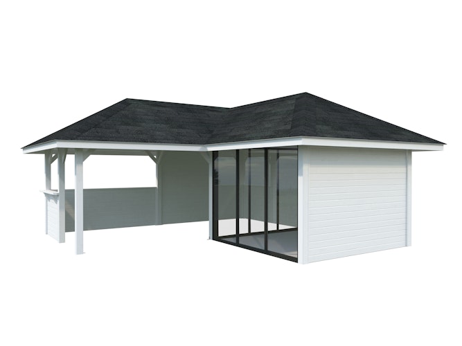 Palmako Pavillon Bianca 24,9 m² Set 509 Slide Plus mit Isolierglas-Schiebetüren